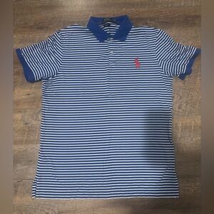 Polo by Ralph Lauren Blue and White Striped Shirt